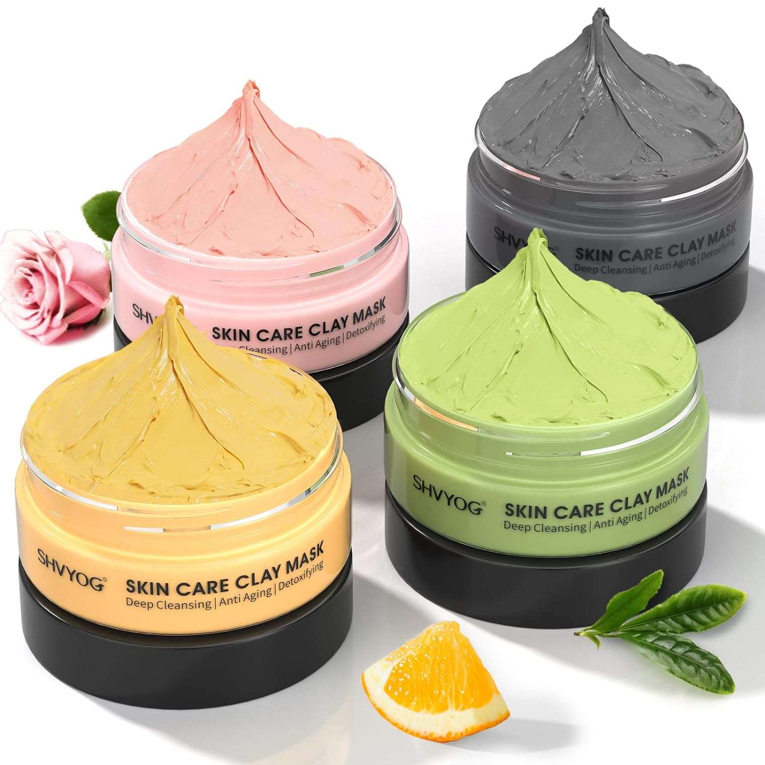 4 pcs clay mask gift set review