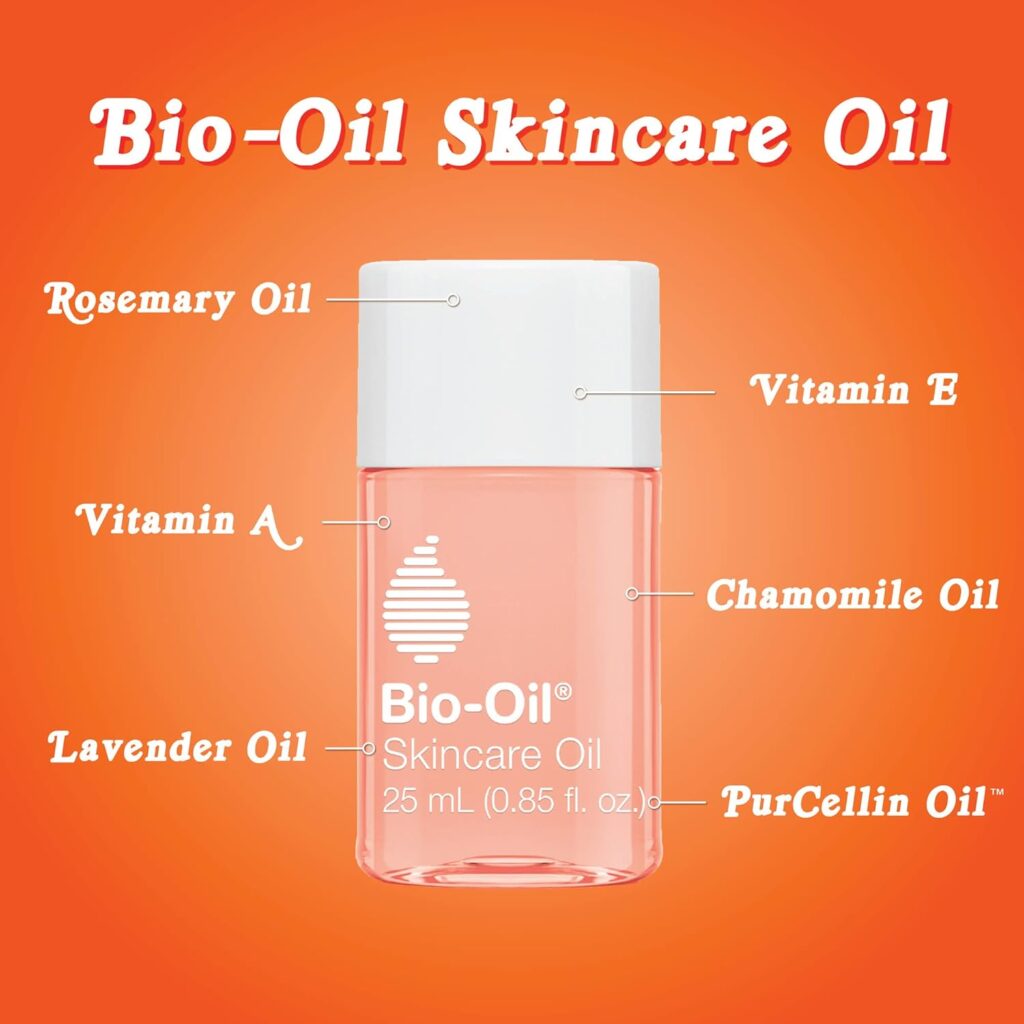 Bio-Oil Skincare Body Oil, Vitamin E, Serum for Scars Stretchmarks, Face Body Moisturizer, 2 oz, All Skin Types