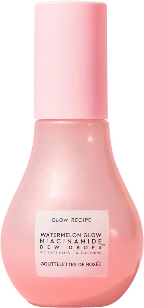 Glow Recipe Watermelon Glow Niacinamide Dew Drops - Makeup Primer, Pore Minimizer  Niacinamide Serum for Dewy, Smooth Skin - Hydrating, Lightweight Highlighter Makeup with Hyaluronic Acid (40ml)