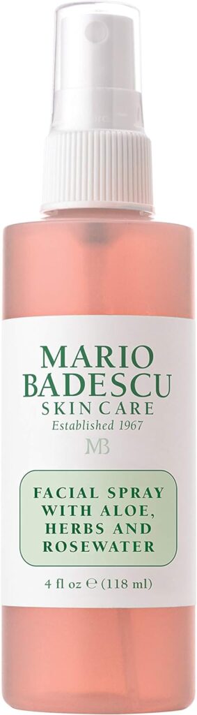 Mario Badescu Facial Spray with Aloe, Herbs and Rose Water for All Skin Types, Face Mist that Hydrates, Rejuvenates Clarifies