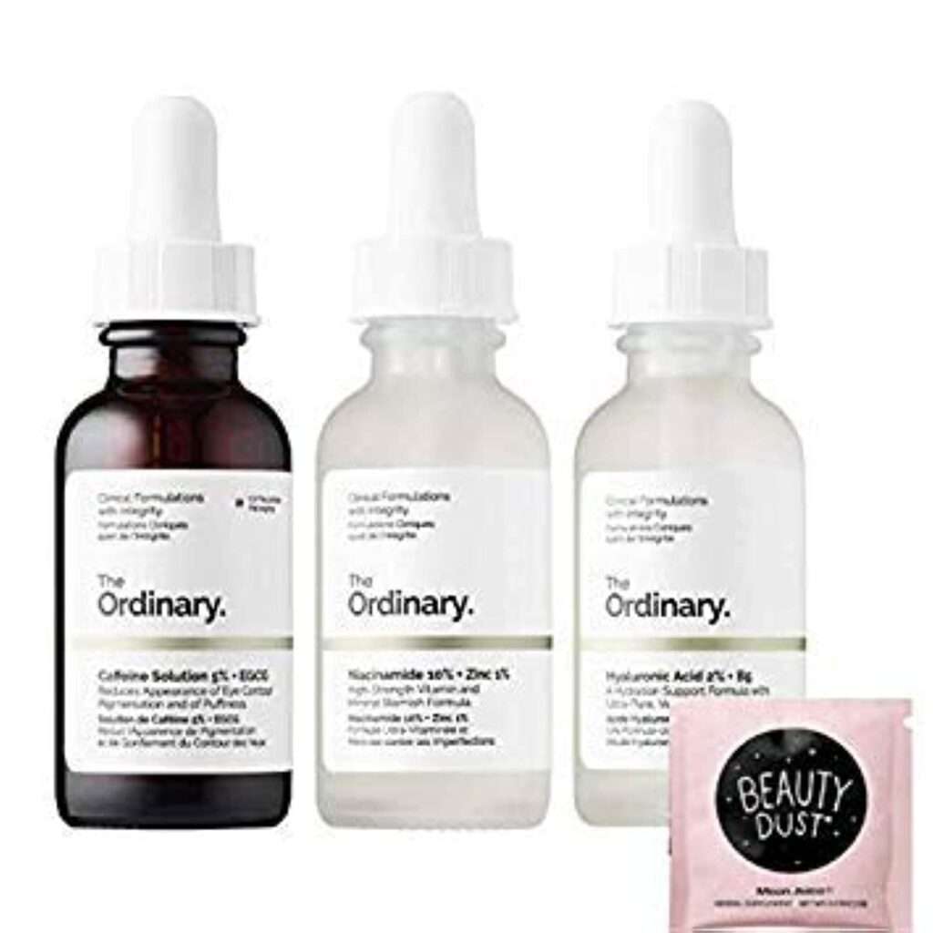 The Ordinary Face Serum Set! Caffeine Solution 5%+EGCG! Hyaluronic Acid 2%+B5! Niacinamide 10% + Zinc 1%! Help Fight Visible Blemishes And Improve The Look Of Skin TextureRadiance