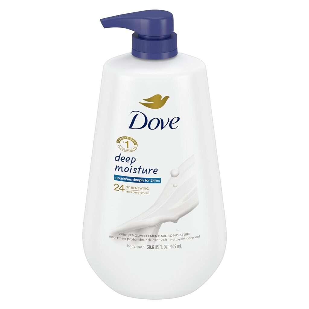 Dove Body Wash with Pump Deep Moisture For Dry Skin Moisturizing Skin Cleanser with 24hr Renewing MicroMoisture Nourishes The Driest Skin 30.6 oz