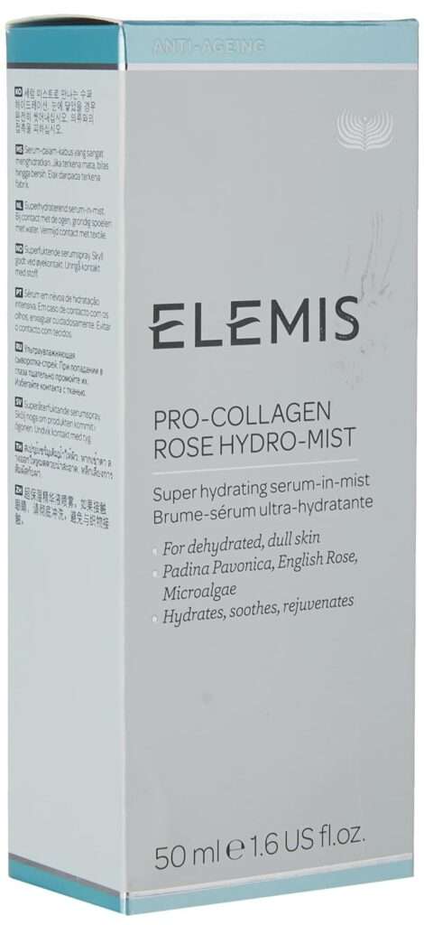 ELEMIS Pro-Collagen Rose Hydro-Mist; Super Hydrating Serum-in-Mist, 1.6 Fl Oz (Pack of 1)